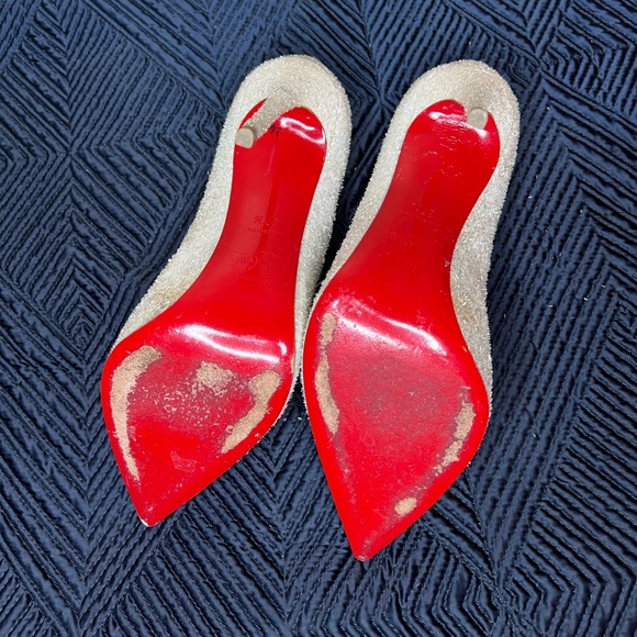 ❌SOLD ON EBAY❌Authentic Christian Louboutin White Glitter 37.5 - Picture 5 of 8